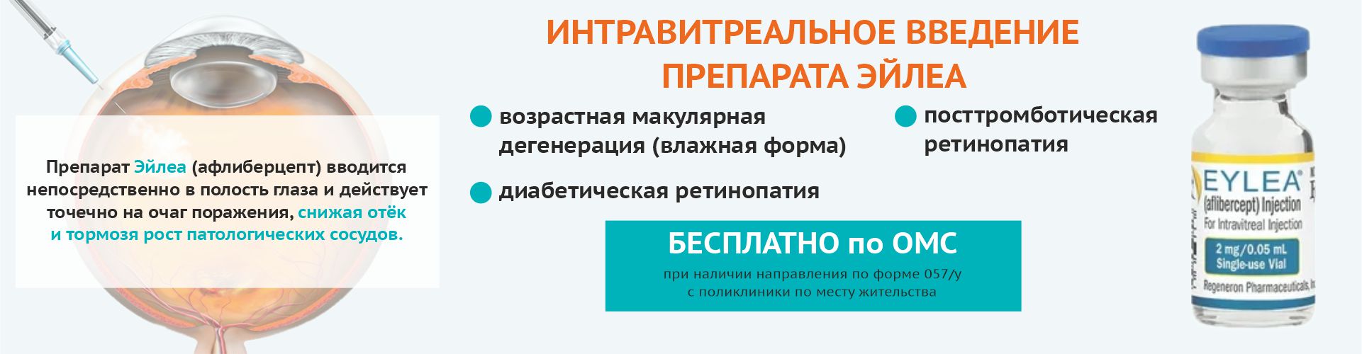 Интравитреальное введение препарата Эйлеа